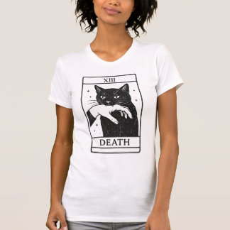 T-shirt Chemise Chat Noir Carte Tarot – Tee Tarot Mort, So