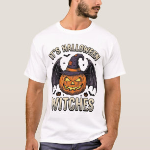 T-shirt Chemise Chauve-Souris Vintage Citrouille Sorcière