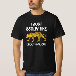 T-shirt Chemise Cheetah J'Aime Vraiment Les Cheetahs, Ok !