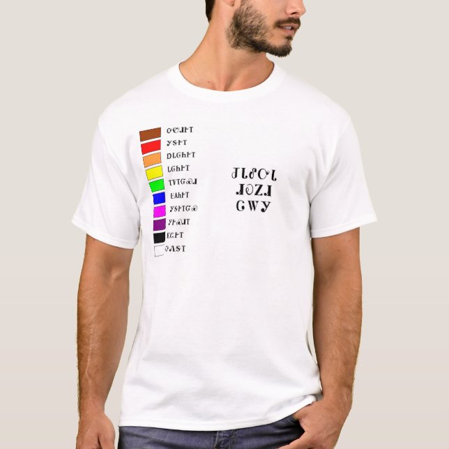 T-shirt Chemise cherokee de couleurs (Devant)