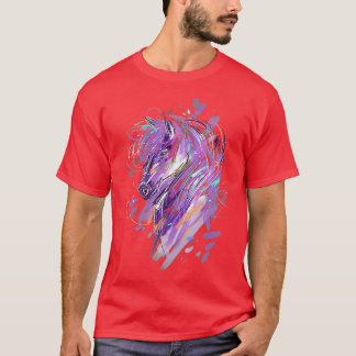 T-shirt Chemise Cheval Femmes Filles Cheval Équitation Che