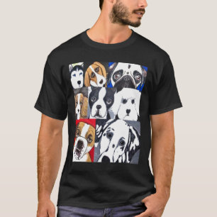 T-shirt Chemise Chien Bouledogue Husky Beagle Pug Bichon B