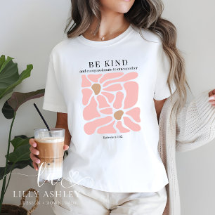 T-shirt Chemise Chrétienne Florale Rose pour elle