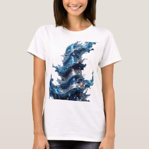 T-shirt Chemise citation Artistic Silver WATER SPLASHES
