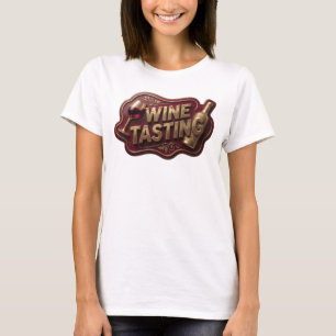 T-shirt Chemise citation dégustation de vin rose ludique