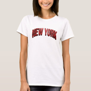 T-shirt Chemise citation NEW YORK Rouge Élégante