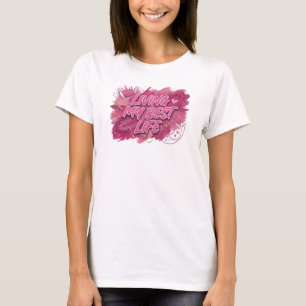 T-shirt Chemise citation Rose GRAS VIVRE MA MEILLEURE VIE