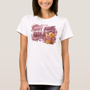 T-shirt Chemise citation rouge gras MAIS D'ABORD BRUNCH