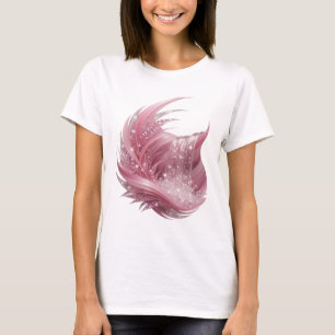 T-shirt Chemise citation WITTY SILVER PINK DIAMOND FEATHER