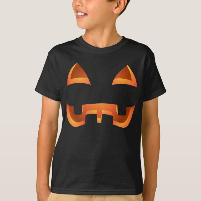 T-shirt Chemise Citrouille de l'enfant pour l'Halloween (Devant)