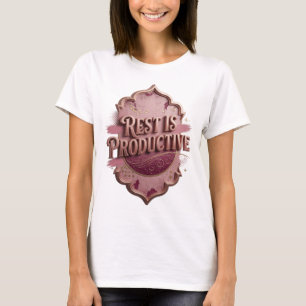 T-shirt Chemise Clean Gold REST IS PRODUCTIVE Statement