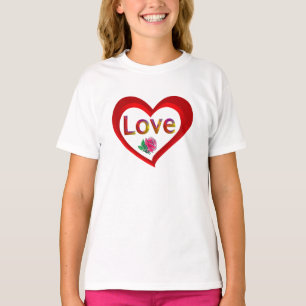 T-shirt Chemise coeur d'amour Valentine