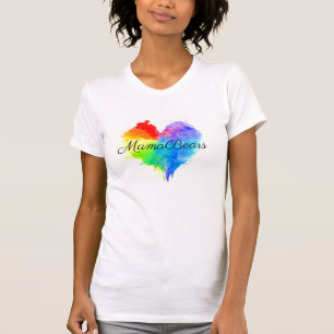 T-shirt Chemise Coeur de l'arc-en-ciel
