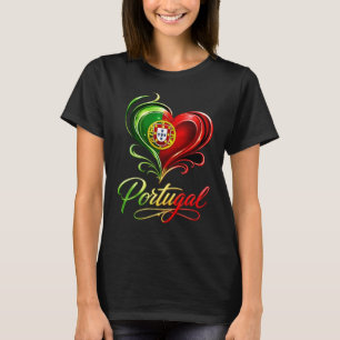 T-shirt chemise cœur de portugal, j'aime portugal, portuga
