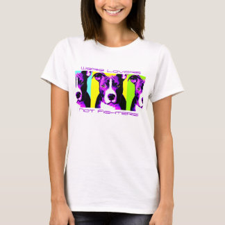T-shirt Chemise colorée de pitbull de combattants d'amants