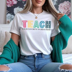 T-shirt Chemise colorée pour enseignant, Cadeau personnali