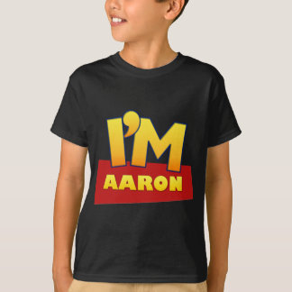T-shirt chemise comique faite sur commande de logo d'AARON