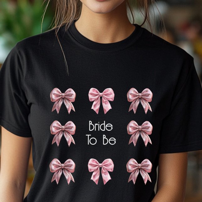 T-shirt Chemise Coquette 'Future Mariée' avec Nœud Rose (Créateur téléchargé)