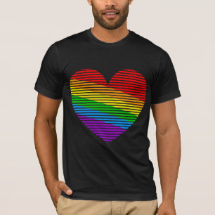 T-shirt Chemise Corey Tiger 80s Rayure Arc-en-Ciel en form