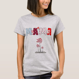 T-shirt Chemise couleur Mama Coeur - mignonne cadeau de fê