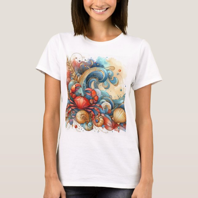 T-shirt Chemise Crabe de Plage (Devant)