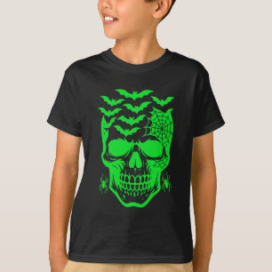 T-shirt Chemise crâne d'Halloween pour enfants