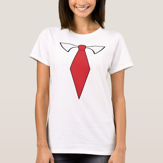 T-shirt Chemise Cravate rouge (Devant)