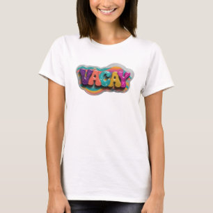 T-shirt Chemise Crisp Teal VACAY Statement