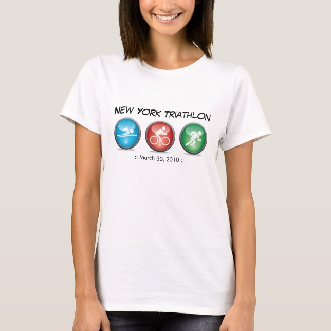 T-shirt Chemise customisée de triathlon - bain, cycle, (Devant)