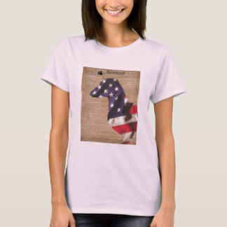 T-shirt Chemise Dachshund constitutionnelle