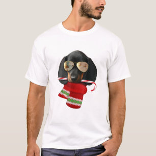 T-shirt Chemise Dachshund mignon Noël Cadeau Amoureux de l