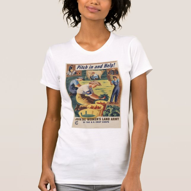 T-shirt Chemise d'affiche patriotique 2ème guerre mondiale (Devant)