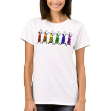 Chemise d'ailerons d'arc-en-ciel d'hexagone