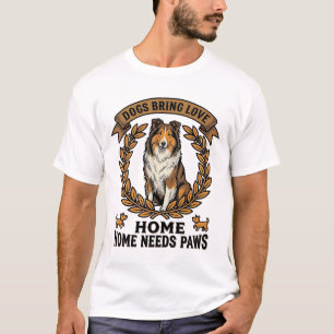T-shirt Chemise d'amour de chien Gravure vintage conceptio