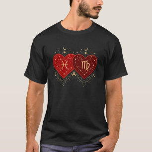T-shirt Chemise d'amour Vierge Poissons Saint-Valentin rom