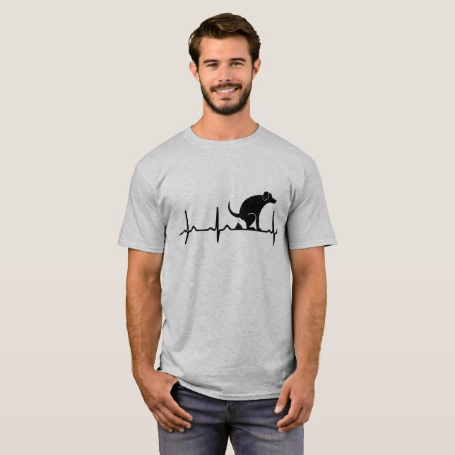 T-shirt Chemise d'amoureux des chiens (Devant entier)