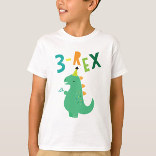 T-shirt Chemise d'anniversaire 3-Rex