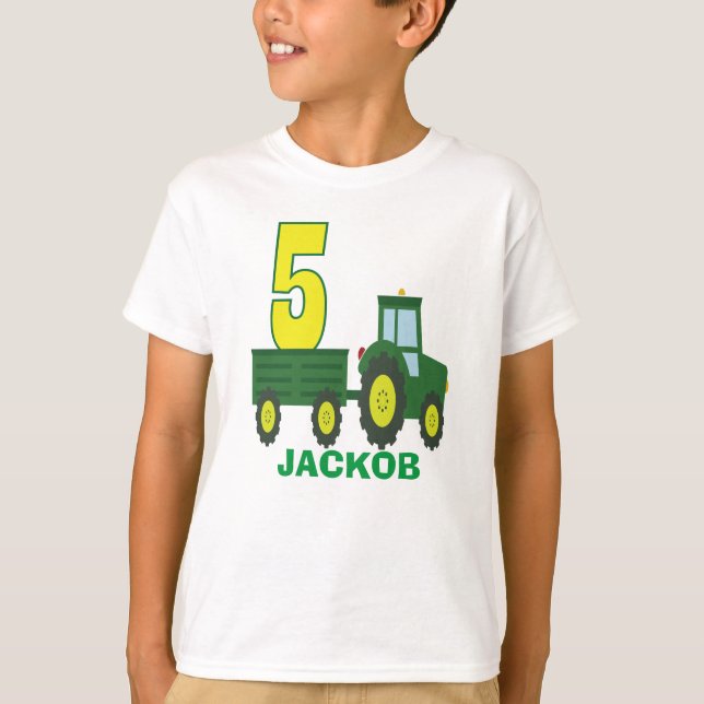 T-shirt Chemise d'anniversaire de Tractor - 5E anniversair (Devant)