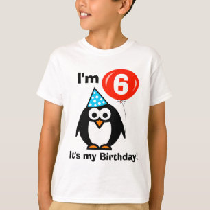 T-shirt Chemise d'anniversaire d'enfants sixième avec le