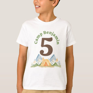 T-shirt Chemise d'anniversaire du camping