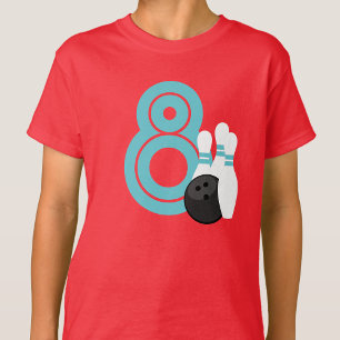 T-shirt Chemise d'anniversaire Red Bowling