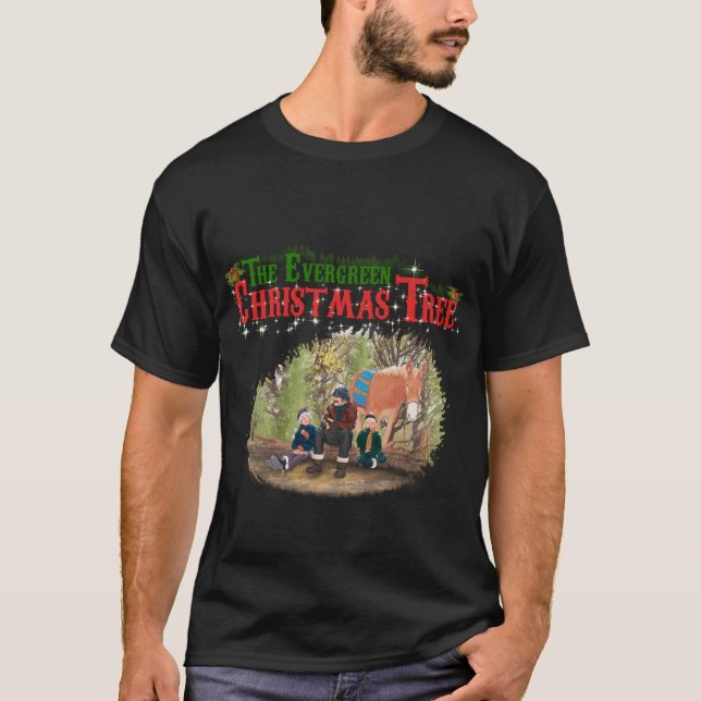 T-shirt Chemise d'arbre de Noël à feuilles persistantes po (Devant)