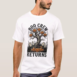 T-shirt Chemise d'arbre d'Halloween Graphique de citrouill