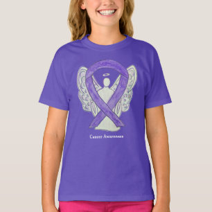 T-shirt Chemise d'art Angel de la Lavande de sensibilisati