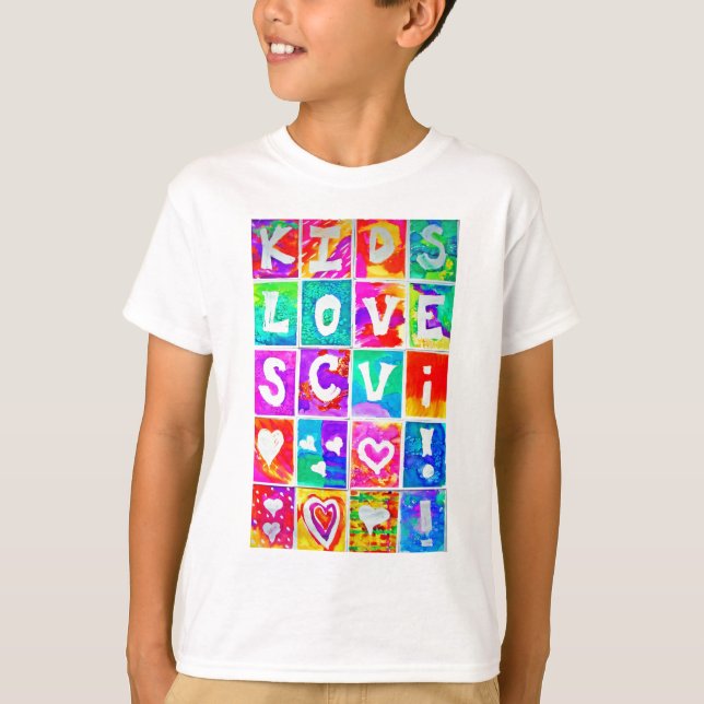 T-shirt Chemise d'art de SCVi de l'amour de l'enfant (Devant)