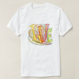 T-shirt Chemise d'art en direct Word Inspirationnel