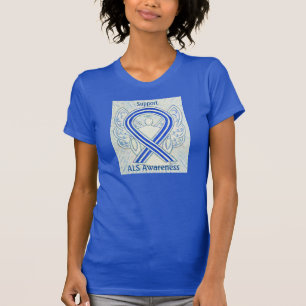 T-shirt Chemise d'art personnalisée de l'angle de ruban de