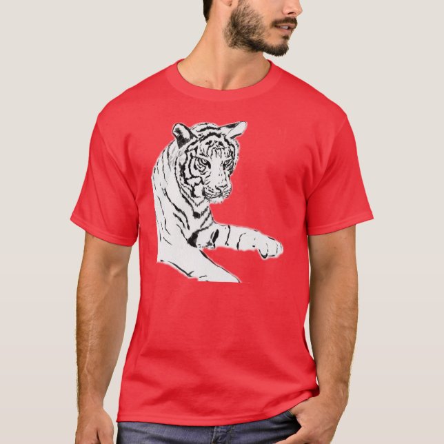 T-shirt Chemise d'art personnalisée du tigre du Bengale (Devant)