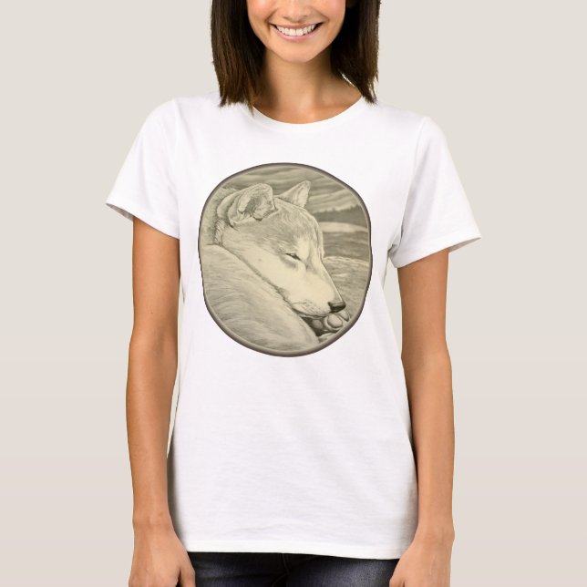 T-shirt Chemise d'art Shiba Inu Chemise d'art Chemise de f (Devant)