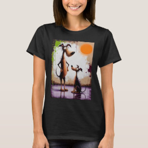 T-shirt Chemise d'art surréaliste pour chien, abstrait mod